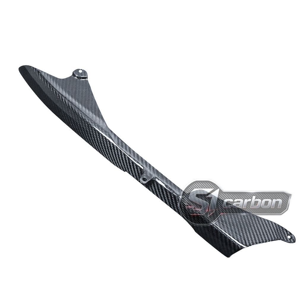 S1carbon Kawasaki ZX6R 2020-2026 Carbon Fiber Chain Guard – 100% Dry Carbon