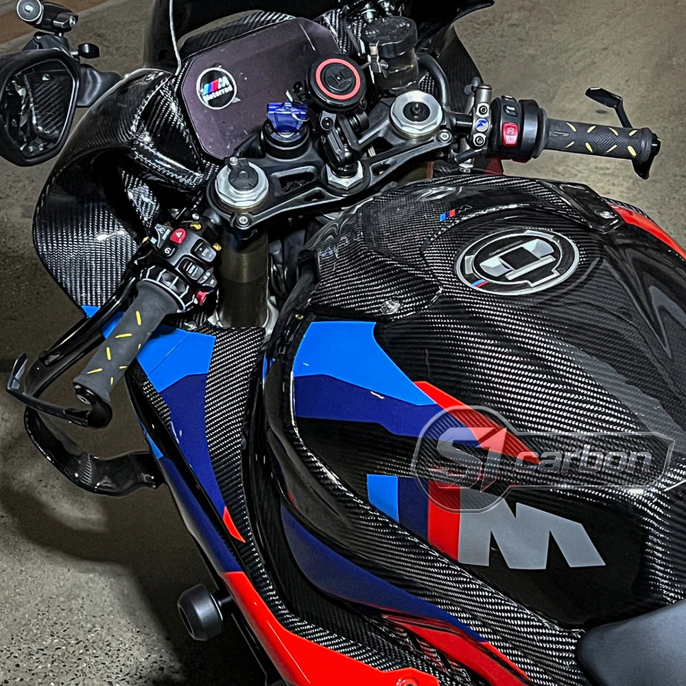 S1carbon BMW S1000RR S1000R M1000RR M1000R 2026-2021 Carbon Fiber Full Tank Cover Extender – 100% Dry Carbon