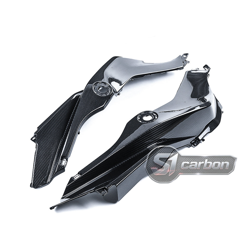 S1carbon BMW S1000XR 2021-2026 Carbon Fiber Tank Side Fairing – 100% Dry Carbon