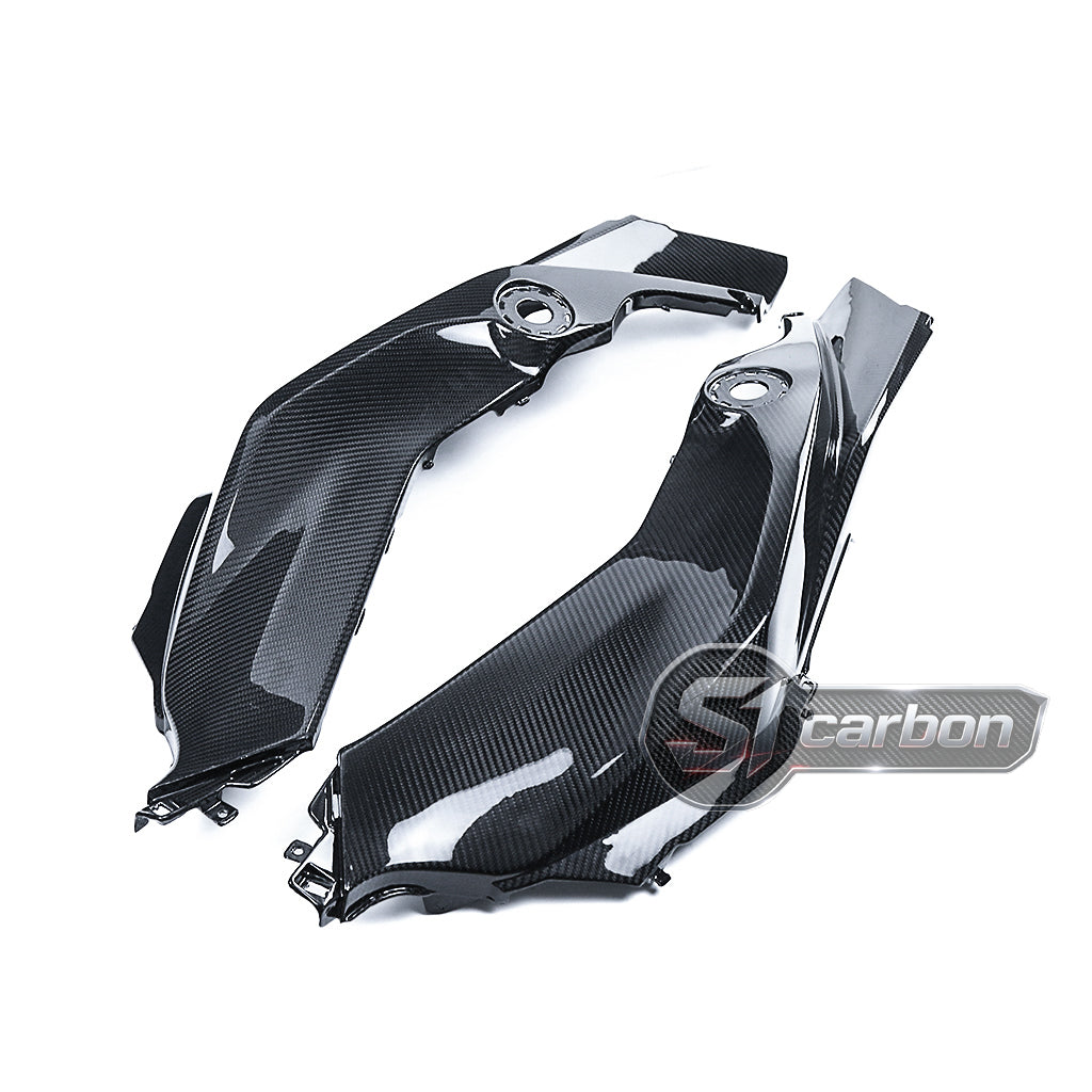 S1carbon BMW S1000XR 2021-2026 Carbon Fiber Tank Side Fairing – 100% Dry Carbon